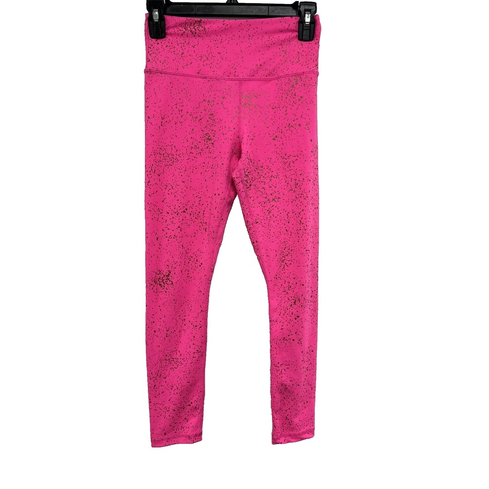 Zyia Women Hot Pink Stay Gold  pink cropped Leggings Size 2 A005245 - Picture 2 of 6